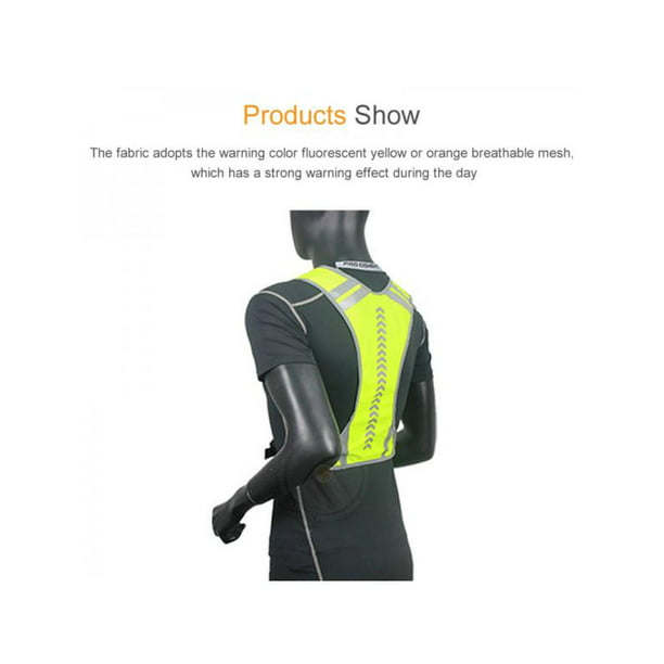 Multicolor Optional Walking Ultrathin Lightweight Safety Vest with 360° High Visibility for Running Cycling Reflective Night Running Vest with Adjustable Strap & Breathable Holes Jogging Hiking 